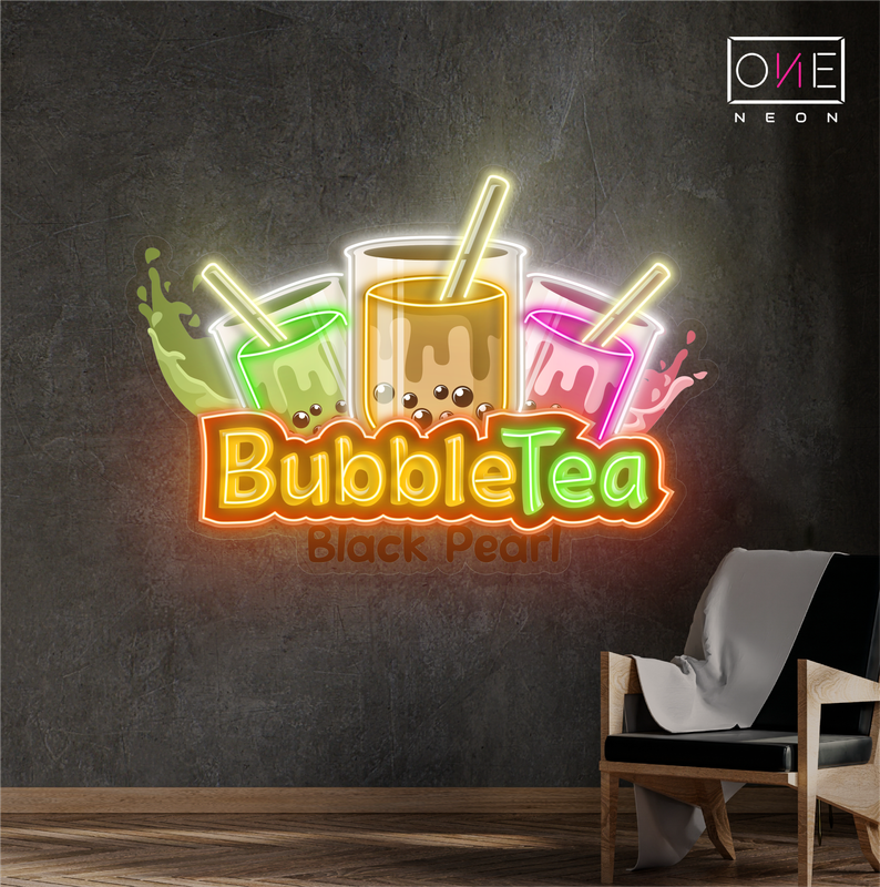 Enseigne néon LED "Bubble Tea Bliss"