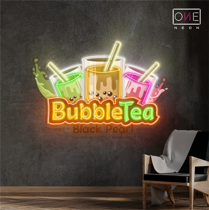Enseigne néon LED "Bubble Tea Bliss"