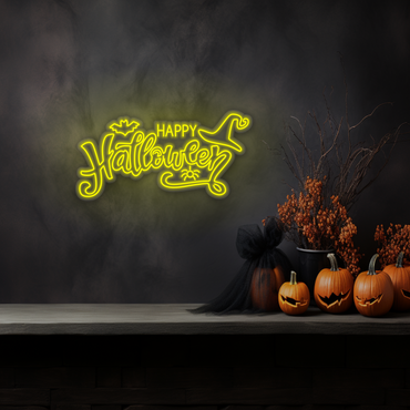 Enseigne néon LED Joyeux Halloween