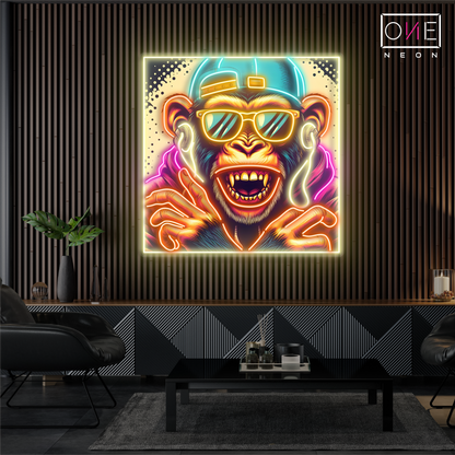 Enseigne néon LED Hip Hop Singe Artwork