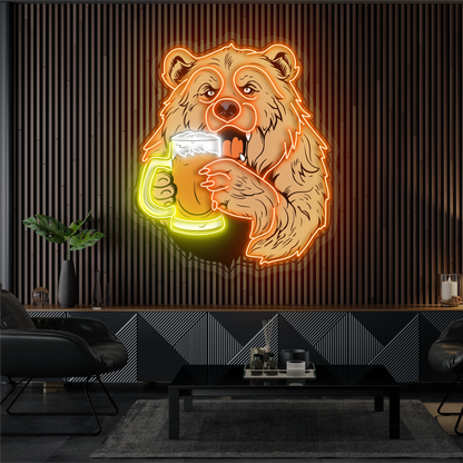 Enseigne néon LED "Bear Brew Artwork"