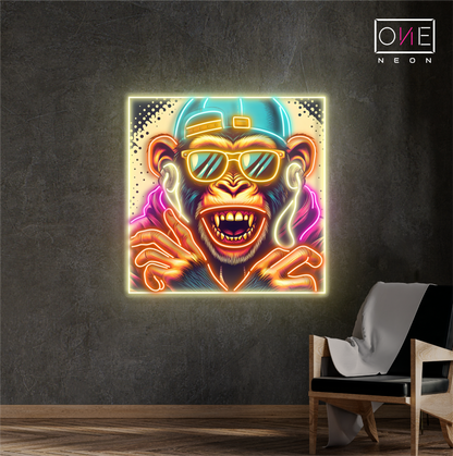 Enseigne néon LED Hip Hop Singe Artwork