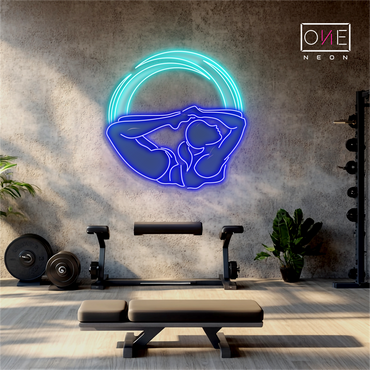 Enseigne au néon LED d'œuvre d'art de yoga Lunar Flow