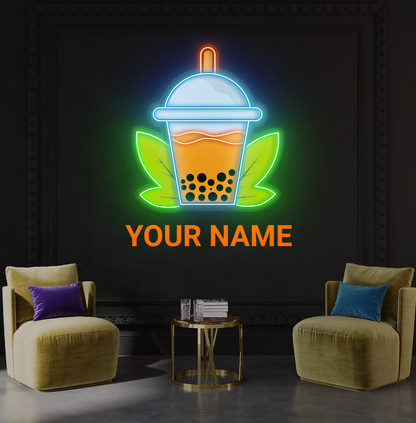 Enseigne lumineuse LED Boba Tea