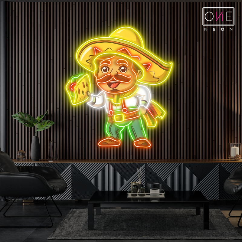 Enseigne lumineuse LED Néon "Taco Guy"