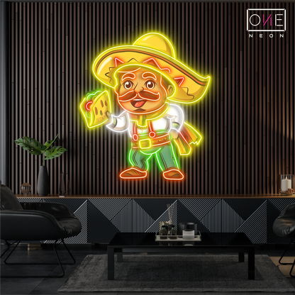 Enseigne lumineuse LED Néon "Taco Guy"