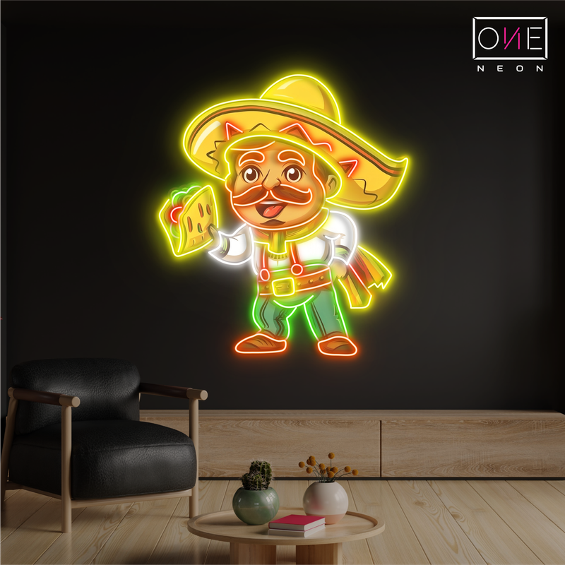 Enseigne lumineuse LED Néon "Taco Guy"
