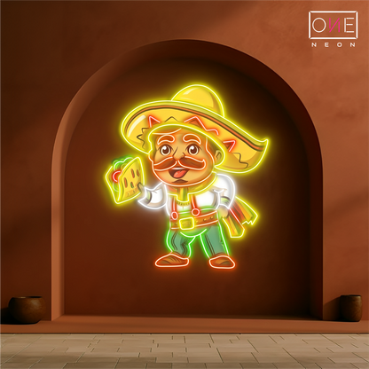 Enseigne lumineuse LED Néon "Taco Guy"