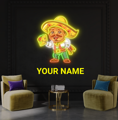 Enseigne lumineuse LED Néon "Taco Guy"