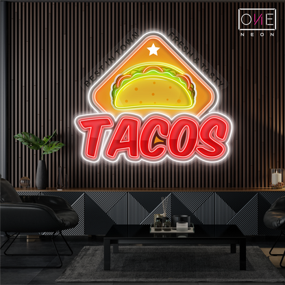 Enseigne néon LED Tacos