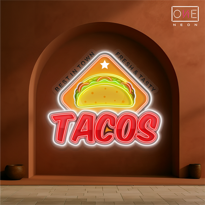 Enseigne néon LED Tacos