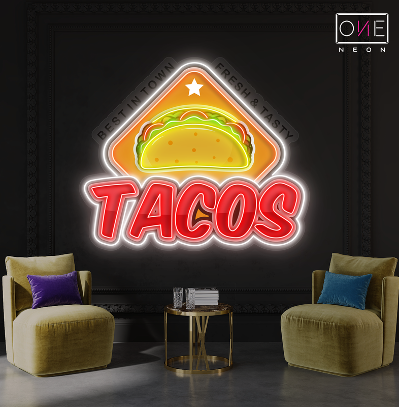 Enseigne néon LED Tacos