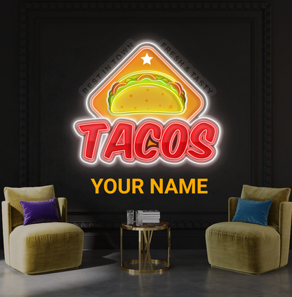 Enseigne néon LED Tacos