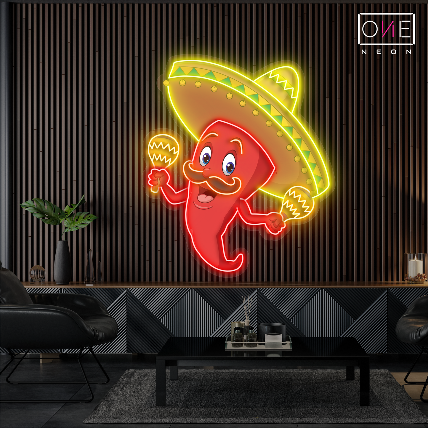 Enseigne au néon LED « Spicy Fiesta »