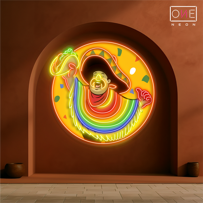 Enseigne néon LED Taco Hombre