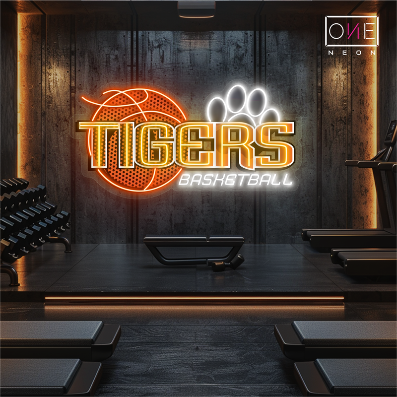 Enseigne Néon LED Artwork Basketball Tigers