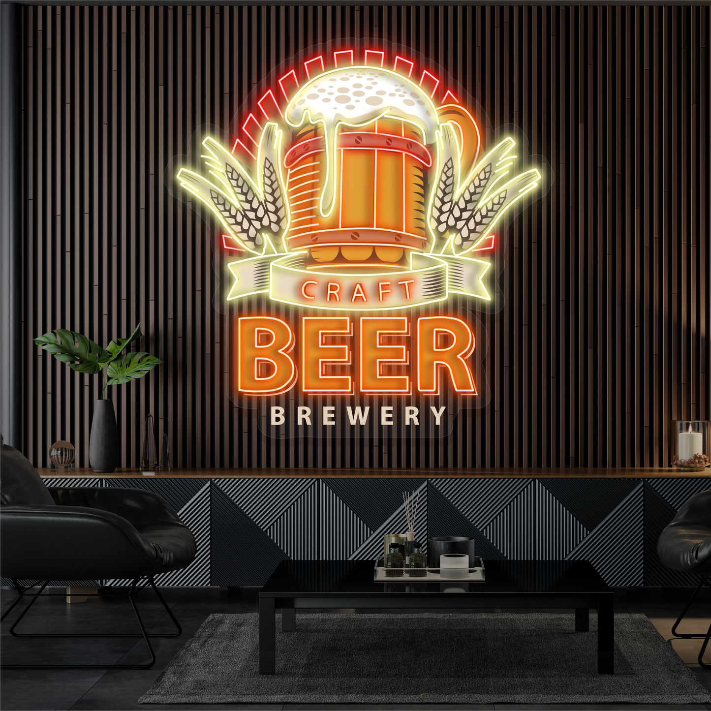 Enseigne lumineuse LED néon Art de brasserie de bière