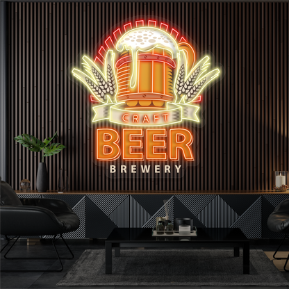 Enseigne lumineuse LED néon Art de brasserie de bière