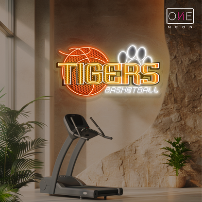 Enseigne Néon LED Artwork Basketball Tigers