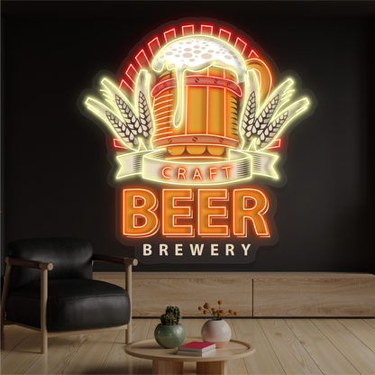 Enseigne lumineuse LED néon Art de brasserie de bière