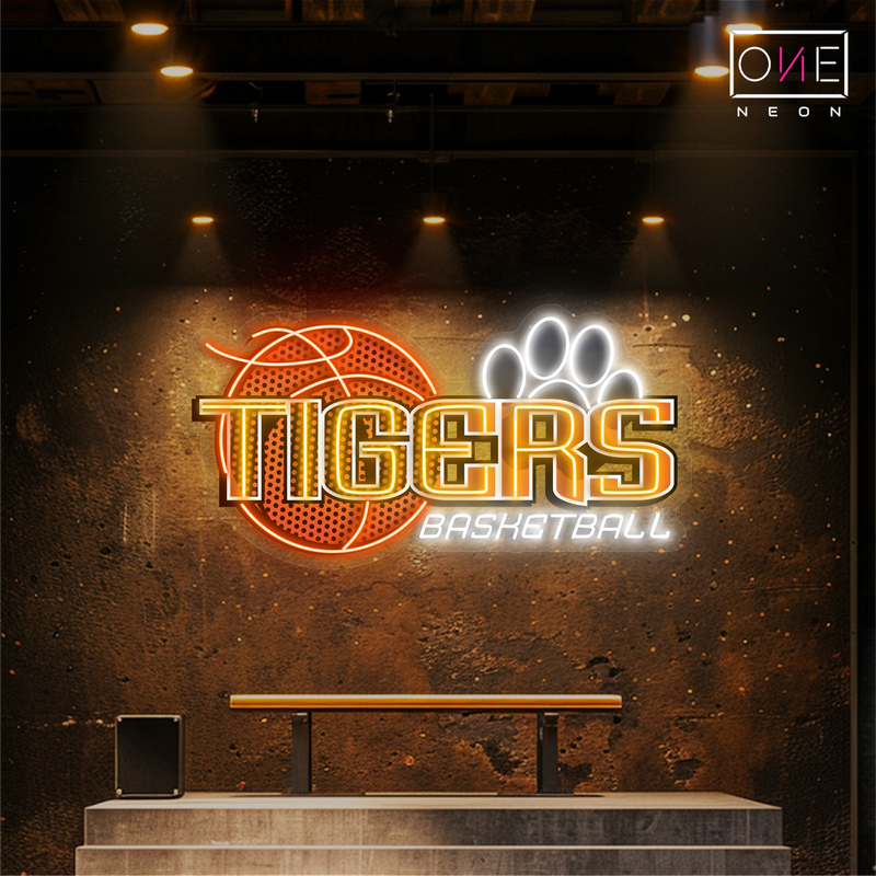 Enseigne Néon LED Artwork Basketball Tigers