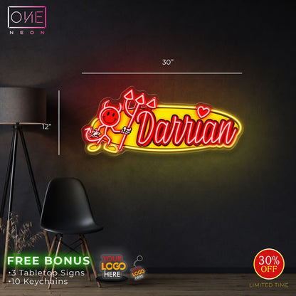Enseigne néon LED œuvre d'art Tatoueur