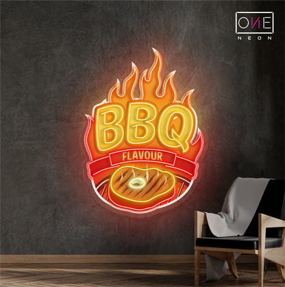 Enseigne néon LED saveur BBQ