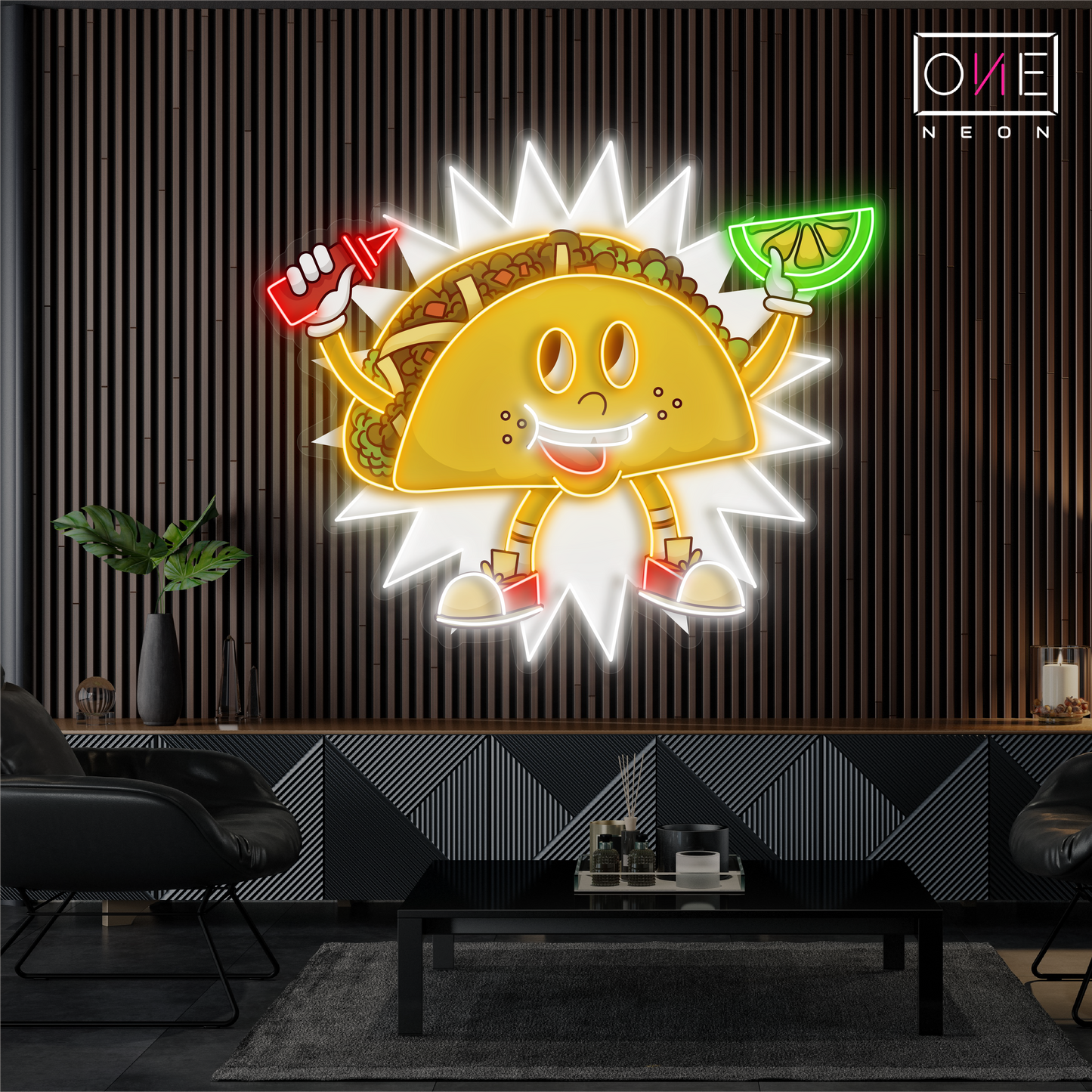 Enseigne néon LED "Taco Buddy"
