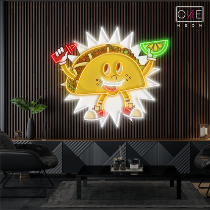 Enseigne néon LED "Taco Buddy"