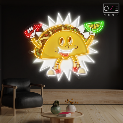 Enseigne néon LED "Taco Buddy"