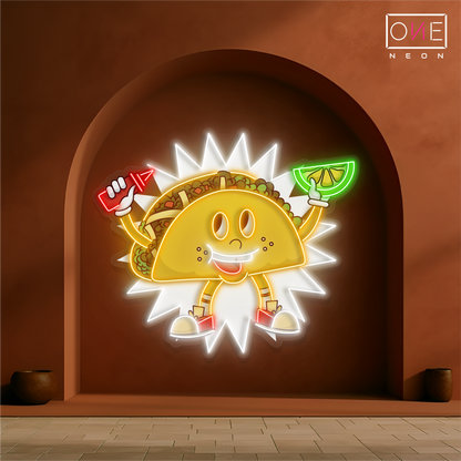 Enseigne néon LED "Taco Buddy"
