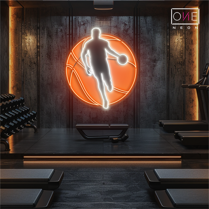 Enseigne néon LED Basket-ball