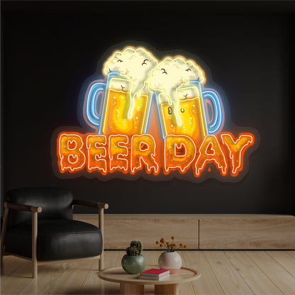 Enseigne lumineuse LED Néon "Journée de la bière"