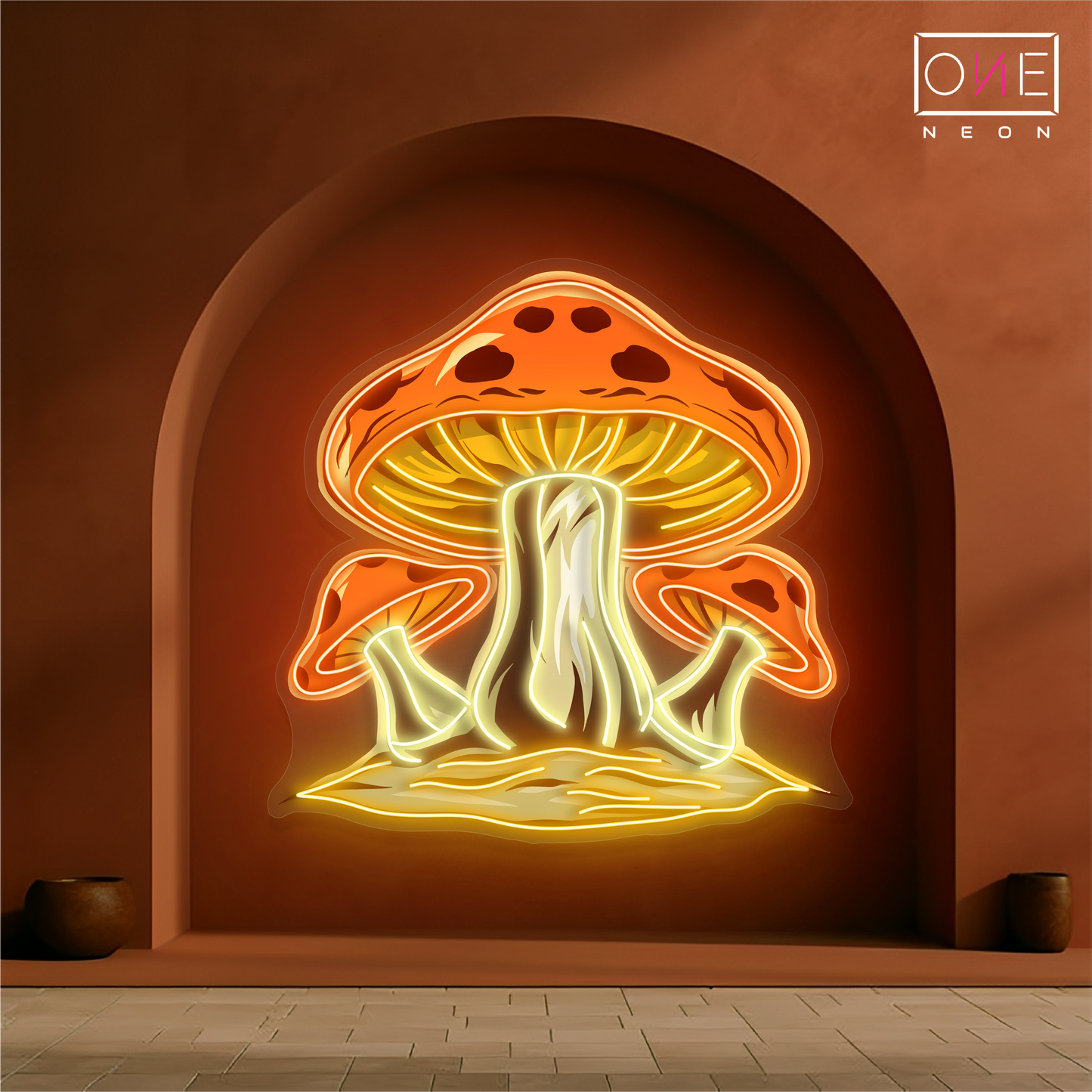 Enseigne néon LED "Champignons magiques"