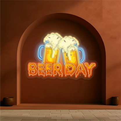 Enseigne lumineuse LED Néon "Journée de la bière"