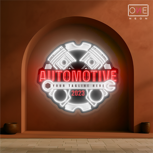 Enseigne néon LED œuvre d'art automobile