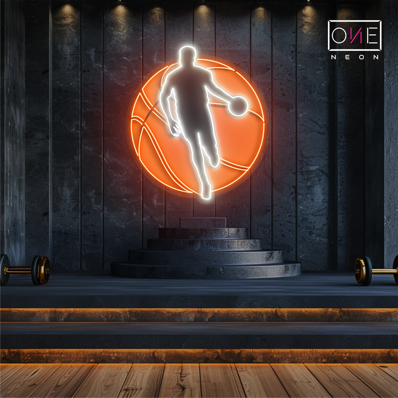 Enseigne néon LED Basket-ball