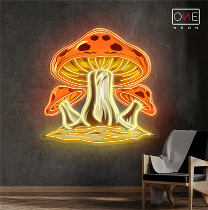 Enseigne néon LED "Champignons magiques"