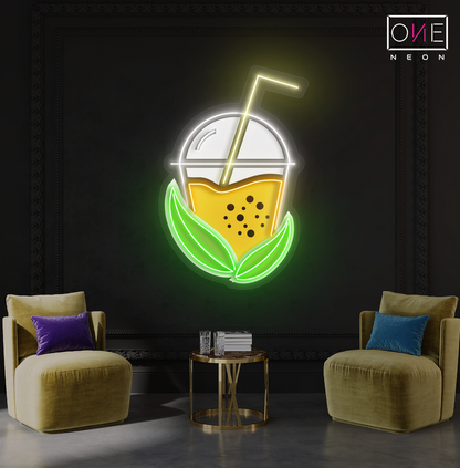 Enseigne lumineuse LED Boba Tea