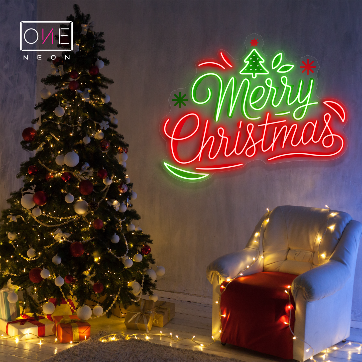Enseigne au néon LED « Joyeux Noël »