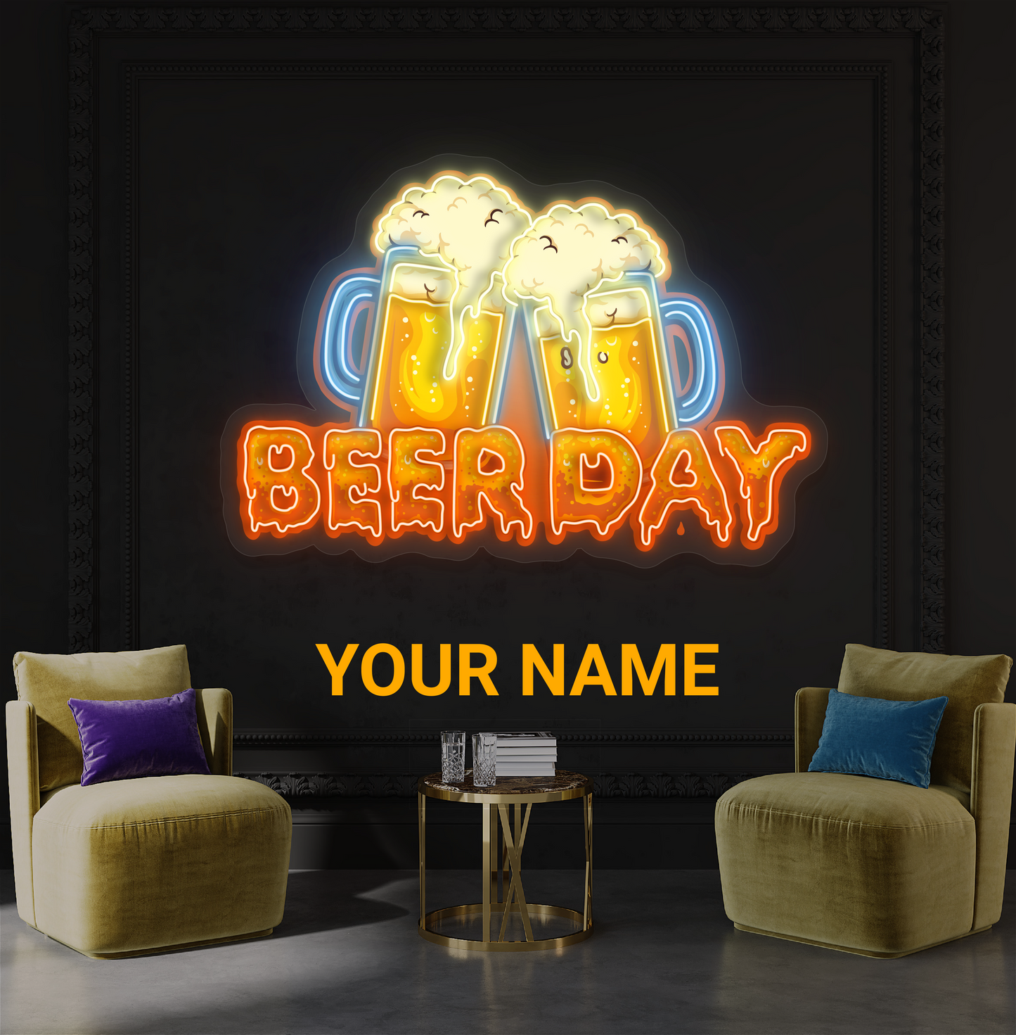 Enseigne lumineuse LED Néon "Journée de la bière"