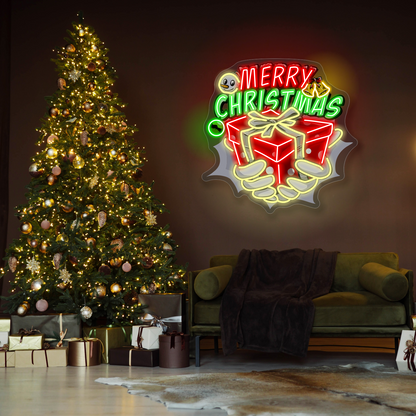 Enseigne lumineuse LED néon « Joyeux Noël »