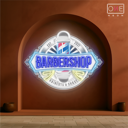 Enseigne Néon LED "Pole Barbershop Artwork"