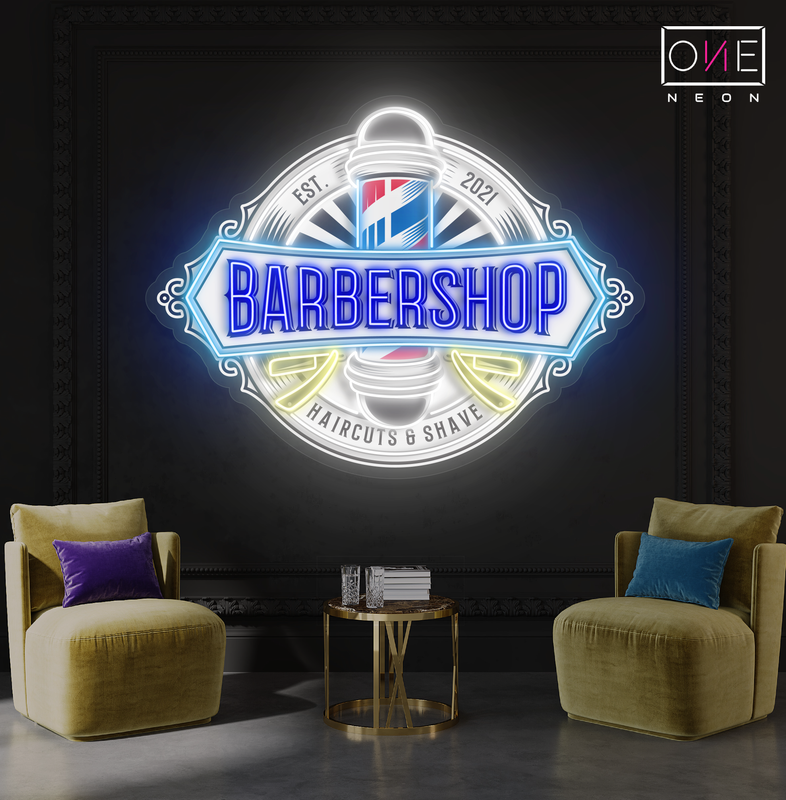Enseigne Néon LED "Pole Barbershop Artwork"