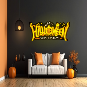 Enseigne néon LED Joyeux Halloween