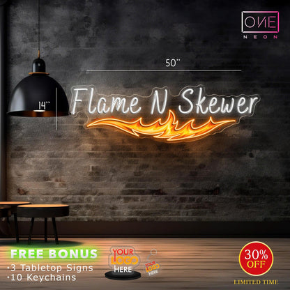 Flame N Skewer | LED Neon Sign