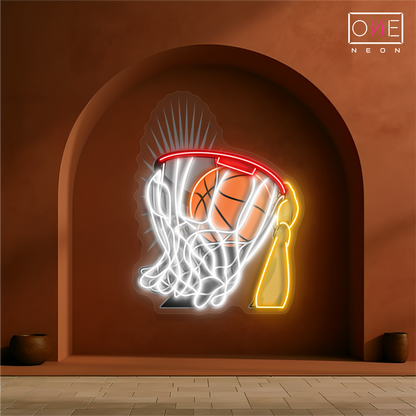 Gloire au Dunk - Enseigne Néon LED Artwork Basketball