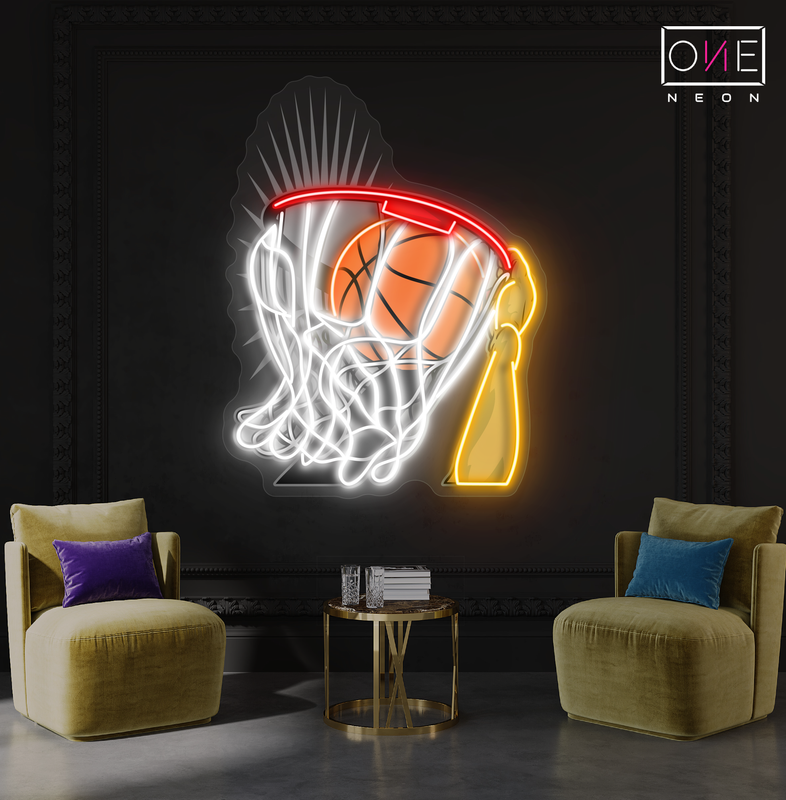 Gloire au Dunk - Enseigne Néon LED Artwork Basketball
