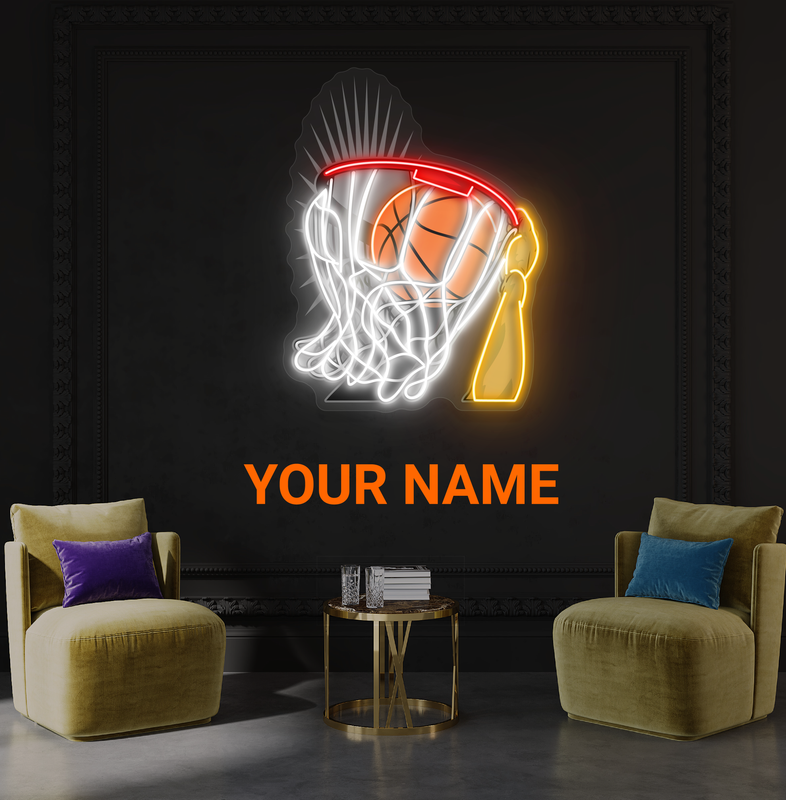 Gloire au Dunk - Enseigne Néon LED Artwork Basketball