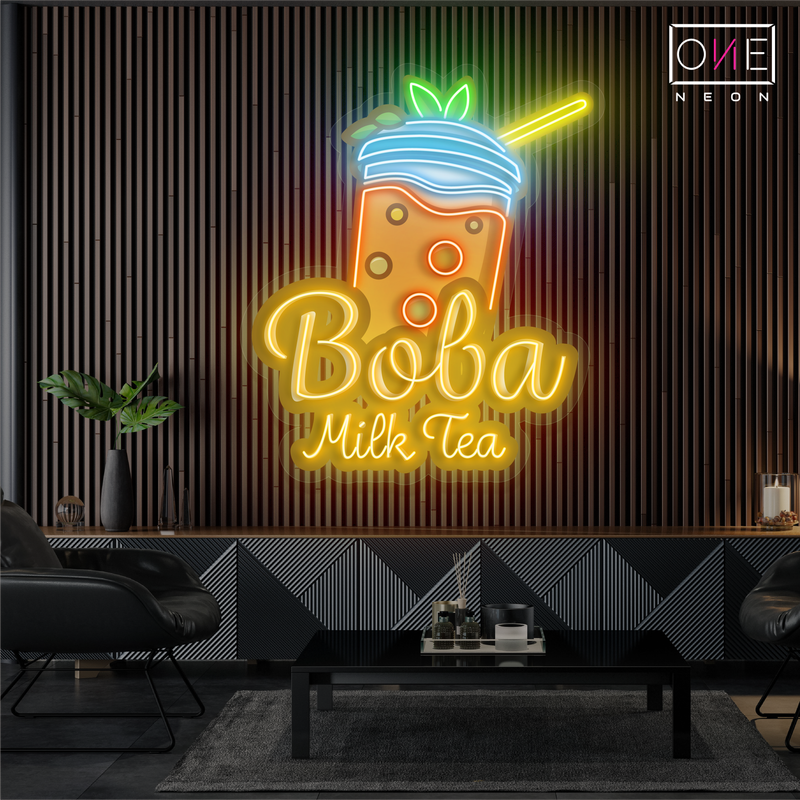 Enseigne néon LED Boba Milk Tea